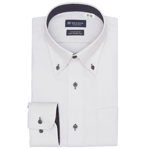 [BRICKHOUSE] ���C�V���c ���`�Ԉ��� �{�^���_�E�� ���� ��100% �傫���T�C�Y �����Y BM01K105AA13B4V-30 �O���[ 3L45-82�T�C�Y