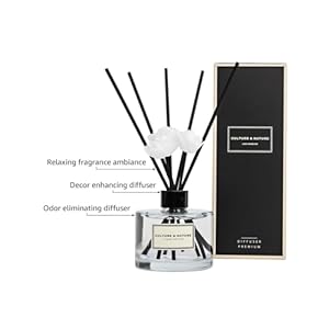 CULTURE & NATURE Reed Diffuser Set 6.7oz (200ml) Clean Cotton Scented Diffuser with Sticks Home Fragrance Reed Diffuser for Bathroom Shelf Decor CULTURE NATURE Reed Diffuser Set 67oz 200ml Clean Cotton Scented Diffuser with Sticks Home Fragrance Reed Diffuser for Bathroom Shelf Decor