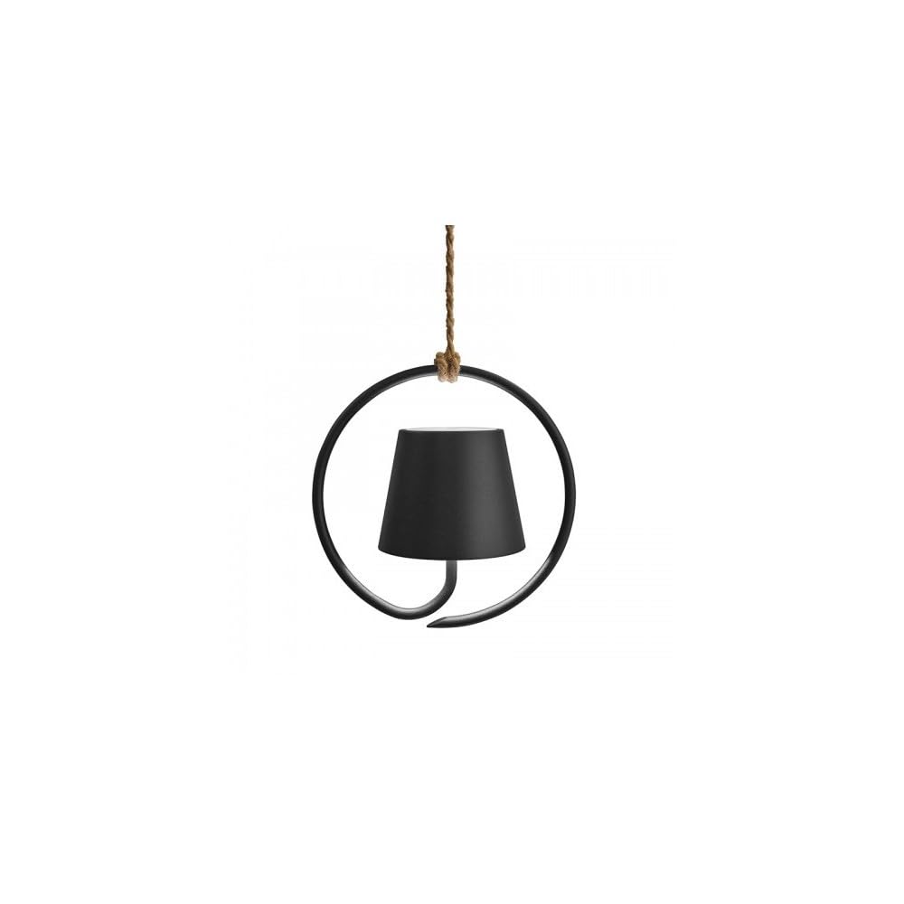 Zafferano Poldina Lampada Ricaricabile LED a Sospensione, Corpo in Alluminio, Protezione IP54, Adatta per Uso Esterno/Interno, Regolabile, Presa EU 2.2 W, Grigio [Classe di efficienza energetica A++]