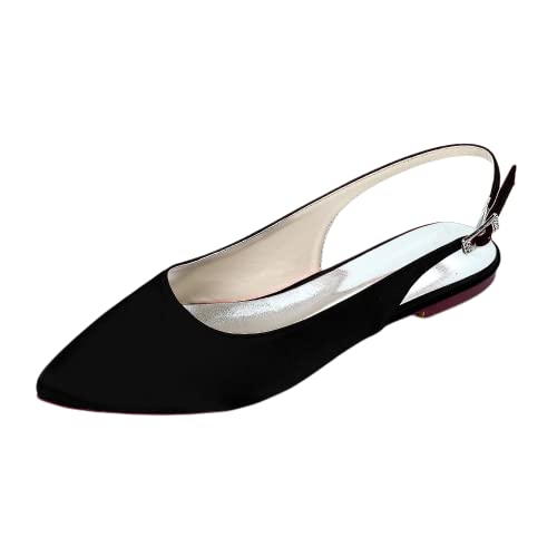 Chaussures plates pour femme SHUTUP.DANCE, bout pointu et bride arrière noir en taille 40 EU