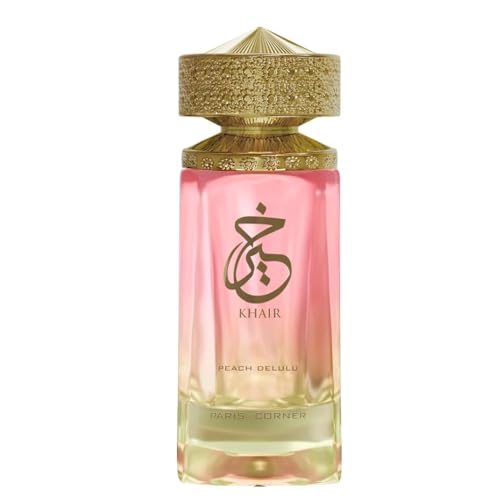 Paris Corner | Khair Peach Delulu Eau de Parfum for Women – 3.4 Fl Oz | Sophisticated Gourmand Perfume with Peach, Nectarine, Guava, Vanilla & Florals | Long Lasting Luxury Fragrance