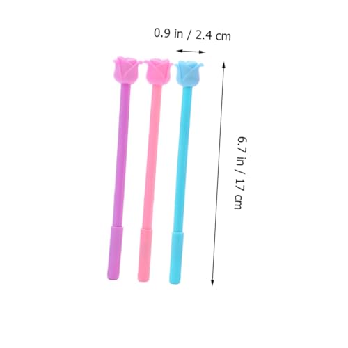 12 bolígrafos de gel en forma de rosa 0.5mm Amosfun miniatura 2