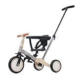 BTM 三輪車 子供 5way バランスバイク 足けりバイク ベビーカー 手押し棒 BTM 子供用 3輪 出かけ お散歩 ペダル付き 安全ベルト付き コントロールバー かじとり 自転車 1歳 2歳 3歳 4歳 プレゼント