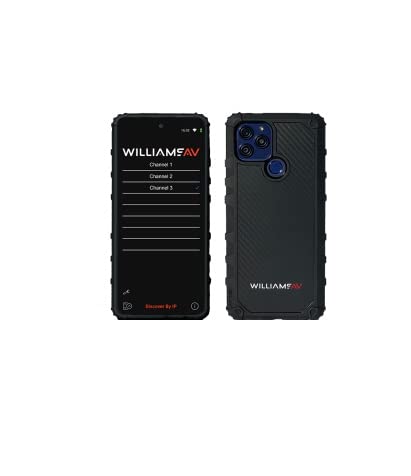 Williams AV WF R2-N Pro Wi-Fi Receiver for Use with Any WaveCAST-Enabled Transmitter; 6.8”- HD Touchscreen, Lithium Battery, Protective Case, Black