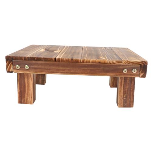 Toyvian Support De Plantes Peu Encombrant Banc En Bois Pour Pots De Fleurs Pour Balcon Jardin Terrasse