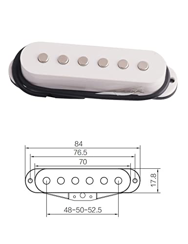 Electric Guitar Pickup Ceremic Magnet Neck Middle Bridge Single Coil Pickups Compatible With Strat Style Sss Electric Guitar Parts Replacement Set Of 3Pcs White. #TOP4