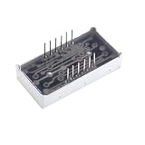 Oiyagai 10 szt. Wspólna katoda 10-stykowa 3-bitowa 7-segmentowa 0,56" Czerwona dioda LED Wyświetlacz cyfrowy Tube 5361AH