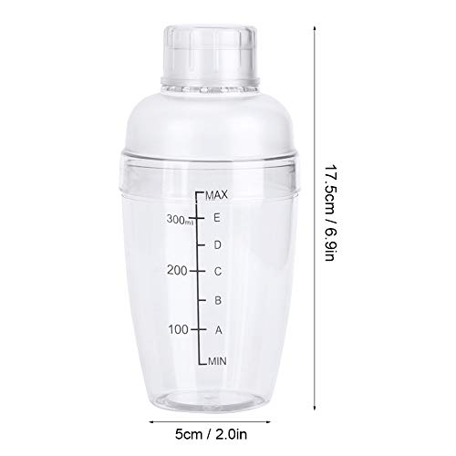 Cocktail Shaker with Scale, Drink Shaker Cocktail Plastic Resin Cocktail Mixer Bottles, Coffee Shaker Transparent Cocktail Maker for Home Bar Milk Tea Shop Party Coffee Shop Restaurant (350ml) - Image 4