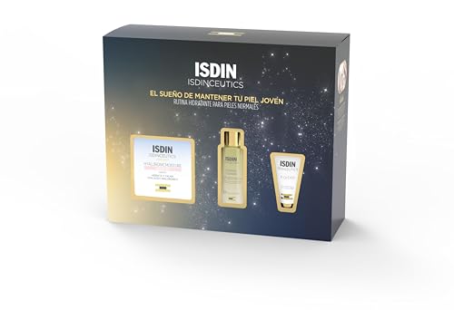 ISDIN PACK NAVIDAD ISDINCEUTICS Hyaluronic Moisture 50ml + Mini Essential Cleansing 27ml + Mini K-Ox Eyes 4ml, Rutina Hidratante para pieles normales