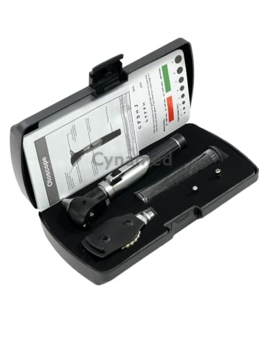 Premium Student Home USE LED Bright Light ENT Diagnostic Otoscope Green Plus 1 Extra Replacement Bulb Plus 10 Specula Cynamed