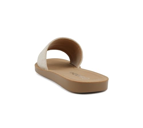 Image of Soda Shoes Efron-S Women Flip Flops Basic Plain Slippers Slip On Sandals Slides Casual Peep Toe Beach