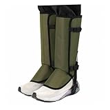 Hiking Gaiters,High-top Gaiters with A Snug Fit and Comfortable Buckle Design, Suitable for Climbing and Off-roading(Green)