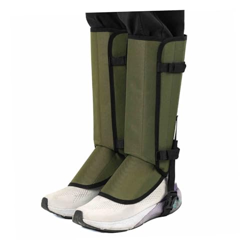Hiking Gaiters,High-top Gaiters with A Snug Fit and Comfortable Buckle Design, Suitable for Climbing and Off-roading(Green)