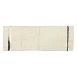 リネンタオル フェイスタオル グレー リネン・ナチュラルボーダー リネンハンドタオル ガーゼ リネン【日本製】 (フェイスタオル, グレー)