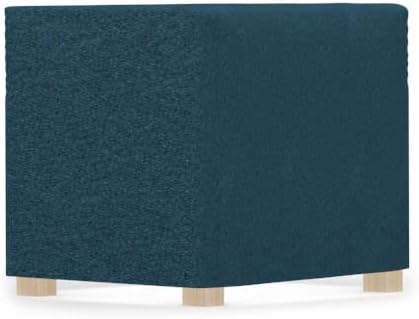 comfortly Footstool Slipcover Replacement Hand Made Compatible with PÄLLBO Footstool - Covers ONLY (Heavy Duty - Blue)