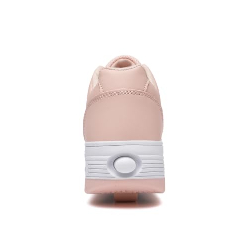 Roller Skate Shoes for Kids Girls & Boys, Shoes with Wheels for Ages 6-12, 2-in-1 Easy Roller Retractable Wheelies Moon Shoes for Little Kids/Big Kids4