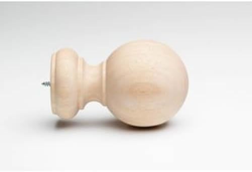 Kirsch Wood Trends Classics Ball Finial, for 2" Pole, Unfinished (MPN# 5508EG091)
