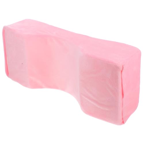Coussin cervical en U rose en mousse pour extension de cils et soin du visage