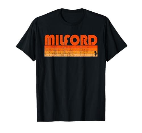 Milford, New Jersey Style rétro années 80 T-Shirt