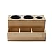 Bamboo Hair Tools Organizer, Natural Material, 6 Compartments, Rectangular Shape, 12x6x7 Inches, Compact Design