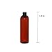WM (Pack of 12) 4 oz Amber Cosmo Empty Bottles - Refillable Plastic Container with Press Disc Dispenser - PET Plastic for Travel, Oils, Soap, Shampoo, Lotion, Aromatherapy (4 oz, Amber)