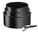 Tefal Ingenio Lot de 3 casseroles + poignée amovible, Induction, Revêtement antiadhésif, Empilable, Compatible lave-vaisselle, Fabriqué en France, Eco Resist On L7679202