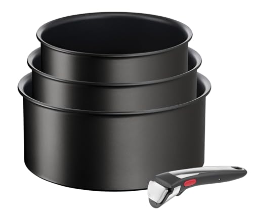 Tefal Ingenio Lot de 3 casseroles + poignée amovible, Induction, ...