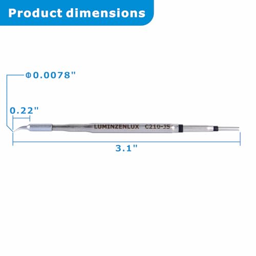 Image of C210-002-JS Soldering Tip for JBC Station - Premium Iron Tip,Fast Heating & Smooth Solder Flow, Compatible with T210,Precision Electronics Repair