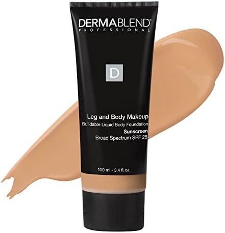 Dermablend Leg and Body Makeup Foundation with SPF 25, 25W Light Sand, 3.4 Fl. Oz.