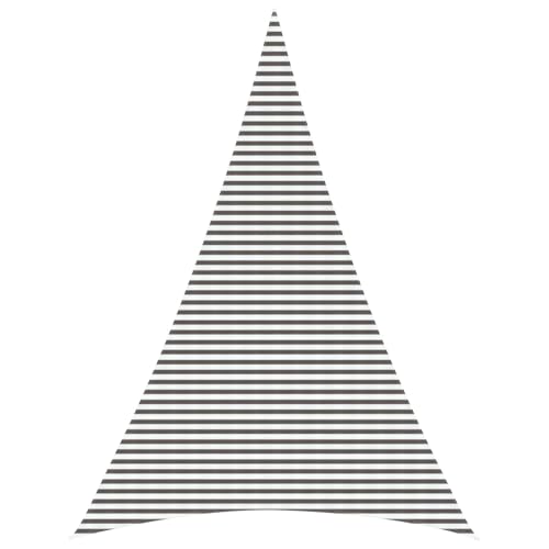 Voile d'ombrage triangulaire 5x7x7m en polyéthylène avec kit de fixation en acier inoxydable