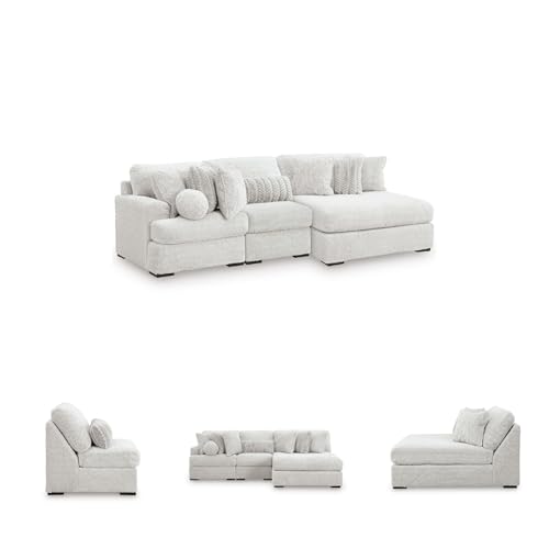Image of Signature Design by Ashley Cuddlesome 3-Piece Modular Sectional Sofa, White
