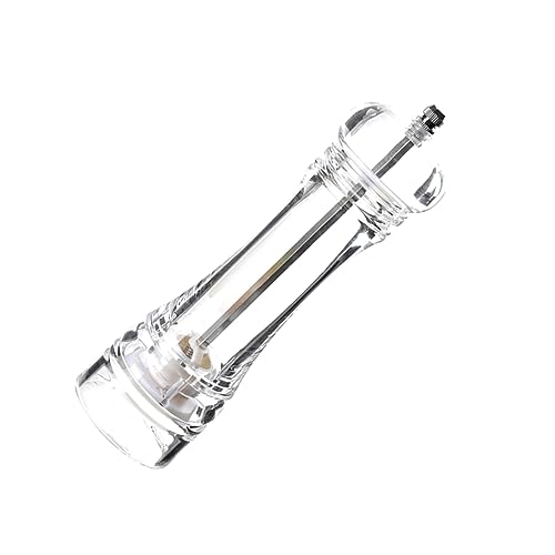 GRIRIW Molinillo De Pimienta y Sal Acrílico Ajustable De Amoladora De Especias Trituradora De Pimienta Para Cocina Diseño Transparente y Funcional
