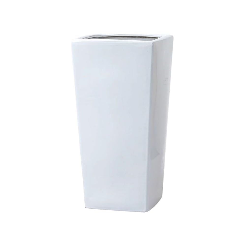 SDA287MZ Glossy Tall Planter with Drainage Holes Ceramic Floor Standing Flower Pot Multifunction