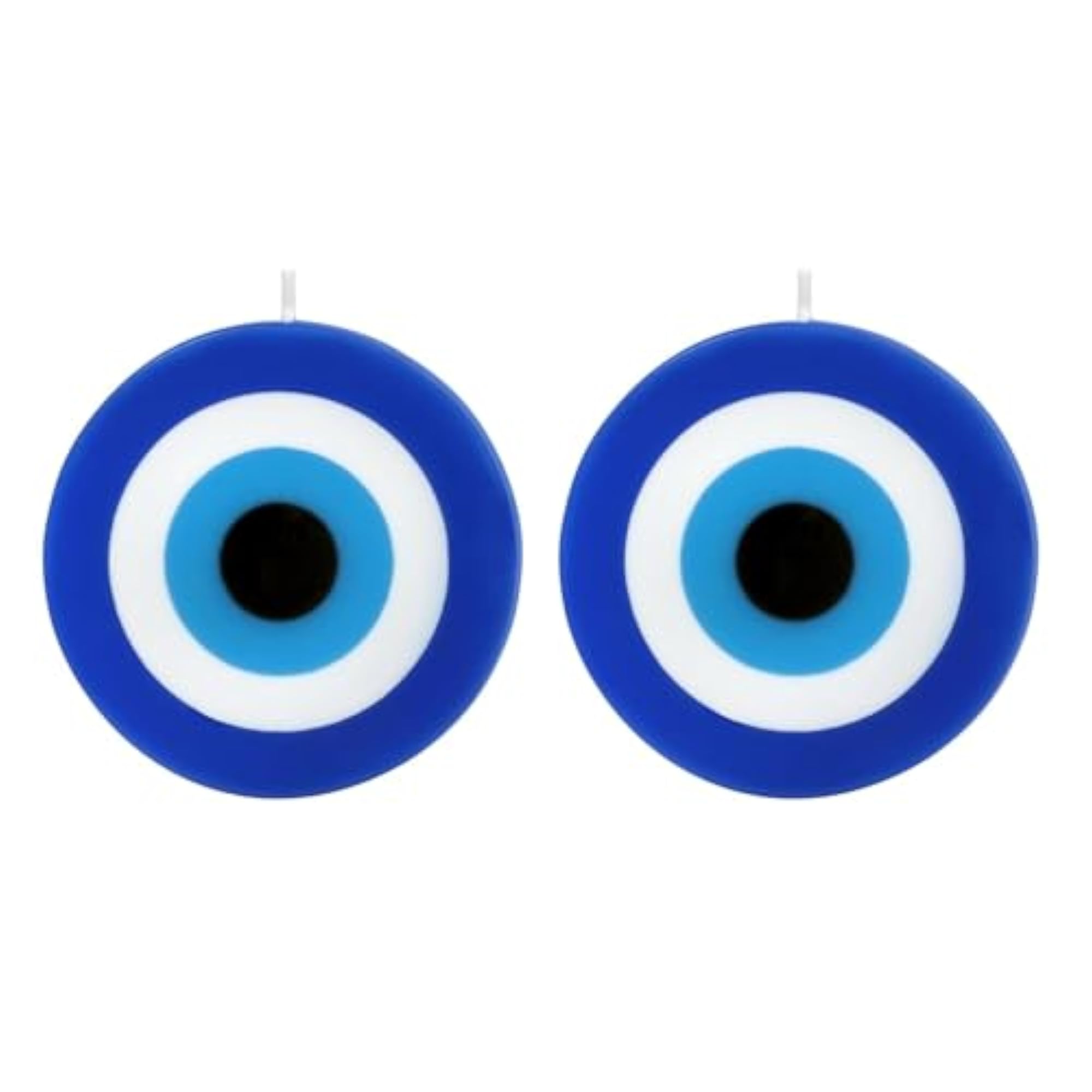 Evil Eye Round Candle, Blue, Wax, Unscented, Home Decor