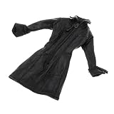 AMLESO 1/12 Women's Leather Clothing Set Leather Trench Coat for Women Action Figure Toys Accessorie