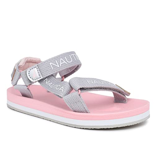 Image of Nautica Toddler Boys Sport Sandals - Lightweight Athletic Open-Toe Summer Shoes with Dual Adjustable Hook and Loop Straps for Outdoor Play, Beach, and Water