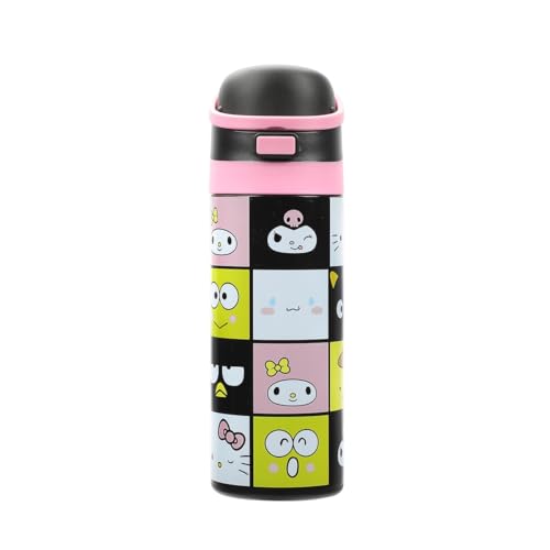 Hello Kitty & Friends Character Face Squares 24 Oz Stainless Steel Water Bottle
