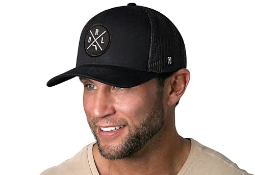 Image of HAKA State City Trucker Hat for Men & Women, Adjustable Baseball Hat, Mesh Snapback, Sturdy Outdoor Black Golf Hat