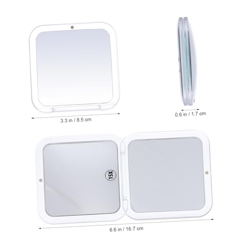 Miroir compact pliable de maquillage voyage grossissant de poche - 8