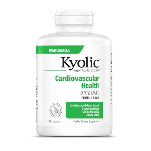 Kyolic Aged Garlic Extract Formula 100, Cardiovascular Health*, 300 Capsules.