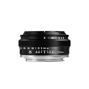 TTArtisan 25mm F2 Wide-Angle APS-C Camera Lens Large Aperture Manual Fixed Camera Lens Compatible with Fuji X-Mount Cameras X-A2 X-A2 X-A3 X-A5 X-A7 X-H1 XT1 X-T2 X-T3 X-T20 X-T30 X-T100 X-T200 X-PRO1