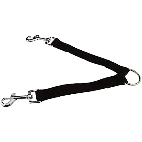 Coupler Dog Leash Double Lead Twin Lead Walk 2 Dogs On 1 Lead Nylon Black 23cm Length Each Leash Cover