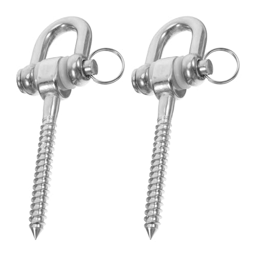 WRITWAA Ganchos para Columpios de Acero Inoxidable con Rodamientos de Alta Resistencia 2 Piezas Soporte Giratorio 360° Accesorios para Colgar Hamacas y Sillas de Porche Herrajes para