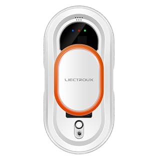 LIECTROUX HCR-09 Robot Laveur de Vitres, Route AI, télécommande, Protection Contre la Mise Hors Tension de l'onduleur, Corde de sécurité Solide