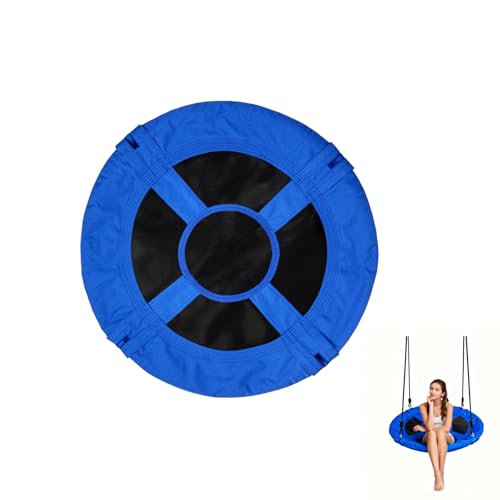 Image of 43-Inch Tree Swing Replacement Fabric，Saucer Swing Replacement Cover，Round Saucer Swing Seat Cover, Oxford Fabric(Blue-43Inch)