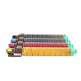 Chaque ensemble contient 4 cartouches de toner, applicables aux modèles d'imprimante SPC820DN et SPC821DN.