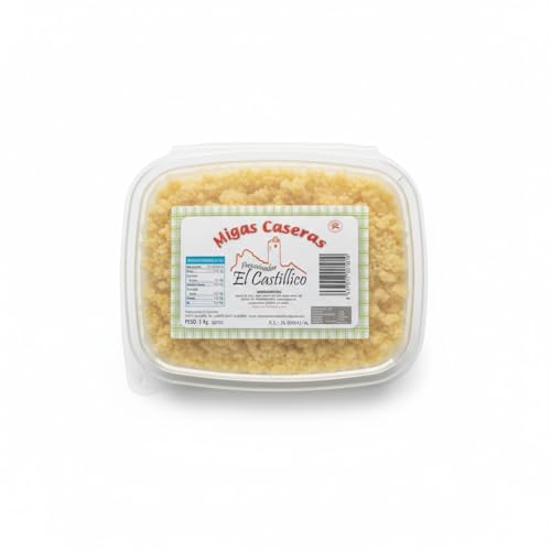 Migas El Castillico – Plato tradicional andaluz precocinado | Elaboradas en Lubrín (Almería) | Envío refrigerado – 500 g / 1 kg/Pack 3×500 g/Pack 3×1 kg (1 kg)