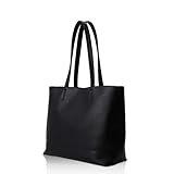 [GRAV] トートバッグ メンズ ショルダーバッグ 【 メンズバッグの完成形 】 頼れる上質シンセティックレザー｜どんなスタイルにも合う｜衝撃吸収 PC保護｜バッグ ビジネスバッグ 大容量 撥水 自立 A4収納 ビジネス カジュアル 通勤 通学 (ブラック)