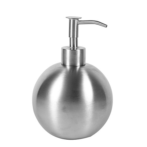 Generic Dispensador de Bomba Líquida de de Baño con Forma de Bola de Acero Inoxidable 304 para Ducha, Capacidad de 500 Ml, Decoración Ecológica para Cocina/baño, Color Plateado