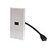 Steren 526-101WH Standard HDMI Pigtail Wall Plate, White